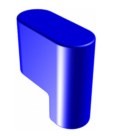 L-shaped Oval, Medial Knee Support, Pad only (pommel)