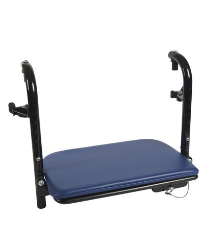BioForm Padded Double Leg (1 piece) Flip-Up Footplate, Self Centering Locking, for 20” Wheelchairs