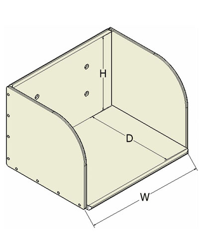 BioForm, Double Leg (1 piece), Non-padded Footboxes, Hardware to secure from Seat Pan.