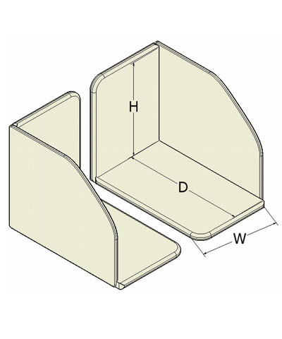 BioForm, Single Leg (2 pieces), Non-padded Footboxes, Nuts and Bolts to secure from footplates.