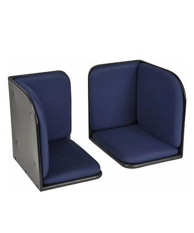 BioForm Single Leg Padded Footbox, Hardware to secure from Seat Pan, for 16” Wheelchairs (pair)