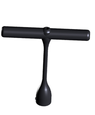 ‘T’ Joystick Handle w/set screw,5” wide
